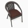 Sadovaya chair of artificial rattan 60x70x80cm wenge with a pillow