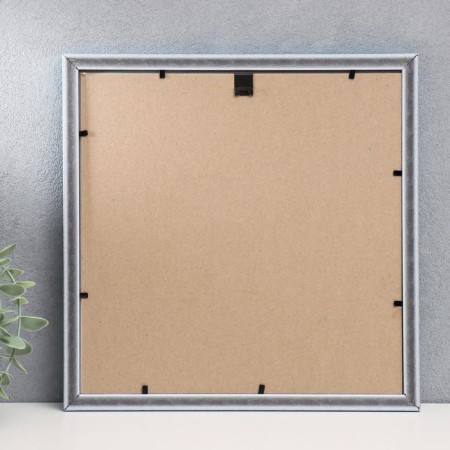 Photo frame plastic 25x25 cm, blue with gold (plastic screen)-2