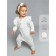 Children's overalls with ruffles fashion, height 68 cm, milk color