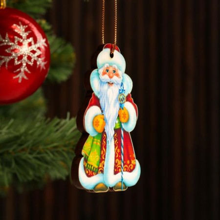 Toy on the Christmas tree "Character" Santa Claus, 9.5x7cm-1