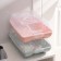 Box for storing shoes with a lid "Traces", 37 × 22 × 14 cm, color gray-blue