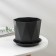 Pot for flowers with a prism palm, 1 l, graphite color