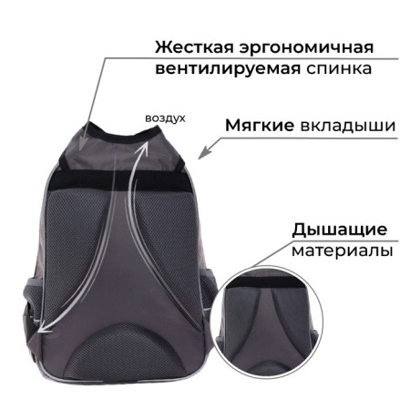 School backpack, 37 x 26 x 13 cm, ergonomic back, calligrata orth "bicycle"-3