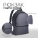 A backpack on the zipper is youth, external pocket, gray color