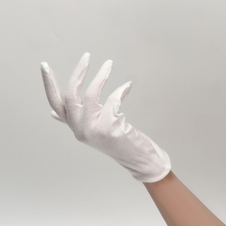 Cotton gloves, size L, steam, packing 12 pcs, white color-3
