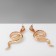 Earrings Metal "Snake" with a pattern, color gold