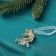 Christmas tree decoration "Unicorn" (set 2 pcs) 4x3.5 cm, transparent