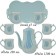 Tea set of Lenardi, 8 items
