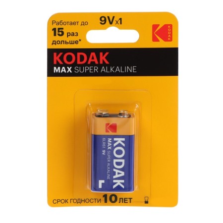 Battery Alkalin Kodak Max, 6LR61-1BL, 9V, Crohn, Blister, 1 pc.-4
