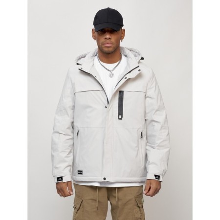 Male spring jacket, size 58, light gray color-4