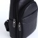 Male sling bag made of artificial leather, black color
