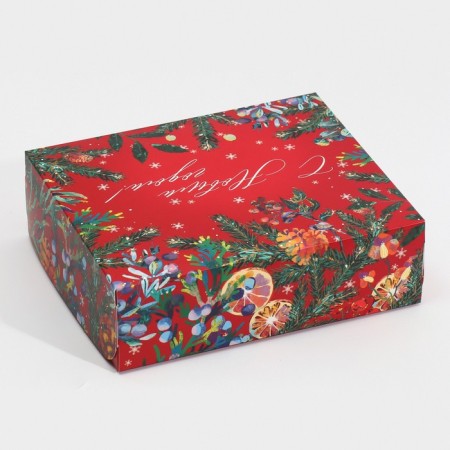 Box for confectionery "Happy New Year!", 17 x 20 x 6 cm, New Year-3