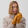 Women's gloves minku 21 cm mustard