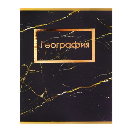 A set of object notebooks Calligata TOP "Dark marble", 48 sheets, 10 items, with reference material, covered cardboard, SoftT-Touch covering with gold foil, offset block-12
