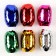 A set of decorative shining ribbons, length 10 m, color mix, set 6 pcs.