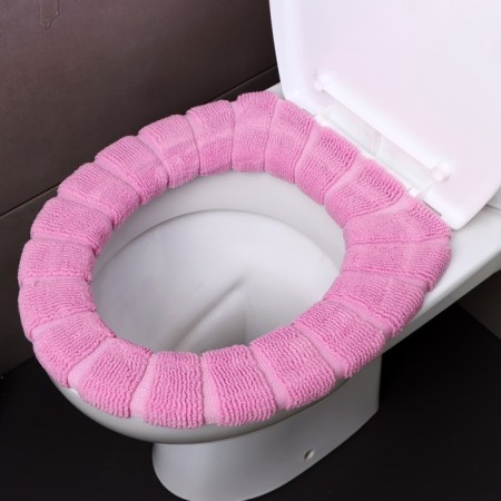 Soft cover on the lid and seat of the toilet (pink)-1