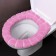Soft cover on the lid and seat of the toilet (pink)