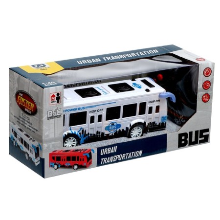 Radio -controlled bus "City", 1:40, works from batteries, white color-6