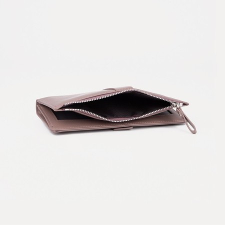 Women's wallet on the button, pink color-2