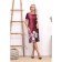 Female dress, size 50, burgundy color