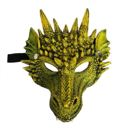 Carnival mask "Dragon", green color