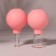 A set of vacuum cans for massage, glass, d 1.5/3.5 cm, 2 pcs, pink color