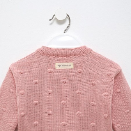 Cardigan Knitted baby I, height 68-74 cm, pink color-5