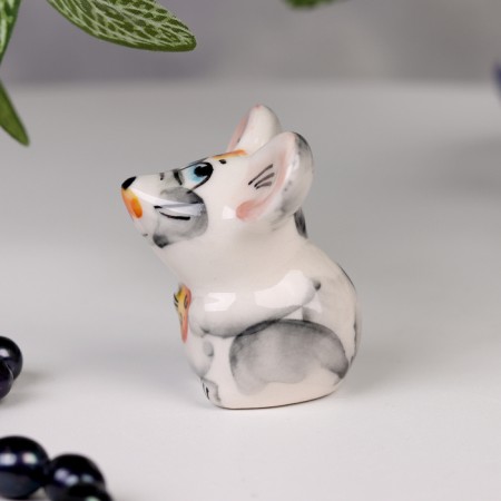 Souvenir "Mouse", Malaya, Gzhel, Color-1