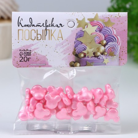 Confectionery Sprinking "Miki Mini", Pink, 20 g-1