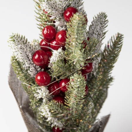 LED figure "Snow Christmas tree with berries", 12.5 × 28.5 × 7.5 cm, plastic, batteries CR2032x2, glow of multi-2
