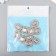 Decor for creativity plastic, rhinestones "octagonal medallion" nr 10 pcs white 1.8x2.4 cm