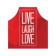 Apron kitchen with a photo print "Live.laugh.love", adjustable, size OS