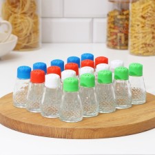 A set of glass beds of the Gloria Dolyana, 20 subjects: 50 ml, 4.5 × 8 cm, color mix