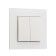 TOT GLOSSY GLASS, 10 A, 2 keys, hidden, glass, white