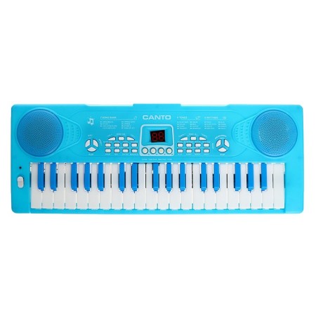 Synthesizer "Tenderness" with a microphone, 37 keys, blue color-1