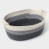 Basket for storage ladled handmade LadOOM "Vega", cotton, 32 × 21 × 12 cm, color gray color