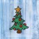 Stick for glass "Balls on the Christmas tree" 11x15.8 cm