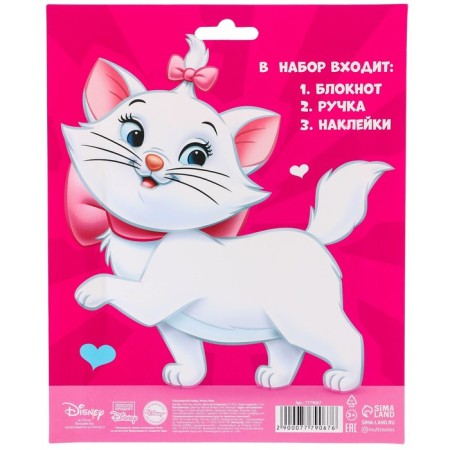 Chancellery set, notebook A6, pen, stickers, cats aristocrats-9