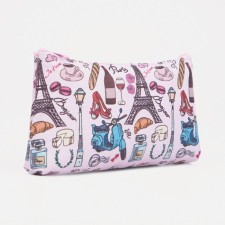 Cosmetic bag with lightning, pink/multi -colored color