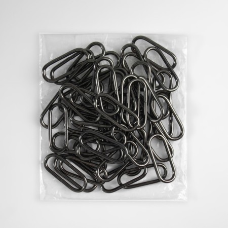 Ring for bags, oval, 35 × 14 mm, thickness - 2 mm, black nickel color-2
