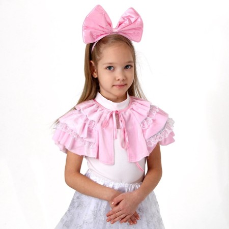 Carnival set "Doll", plush cape, rim, height 98-128 cm, pink