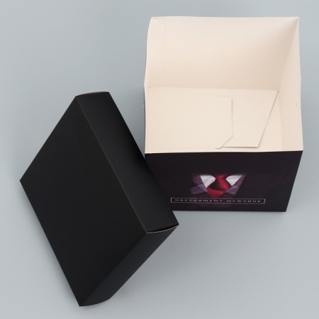 Gift folding box, packaging, “real man”, 15 x 15 x 15 cm-3