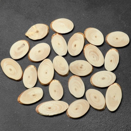 Saw the tree "pine", oval, d = 3-4 cm, h = 3.5 mm-1