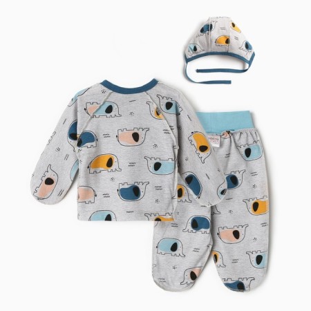 Kit for newborns, gray/elephant color, height 62 cm-11