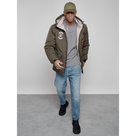 Male jacket, size 52, khaki color-15