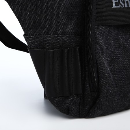 Lightning waist bag, 3 outer pockets, hook on the thigh, black color-6
