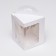 Folding box with a window, white, 18 x 18 x 23 cm