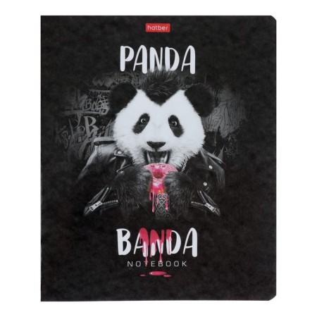 Notebook of 48 sheets in the Panda_banda cage, cover coated cardboard, glossy lamination, block 65 g/m2, mix-2