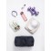 Female sports bag, textura, small size, blue color