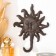 Hook decorative cast iron "sun" 16x13x3 cm